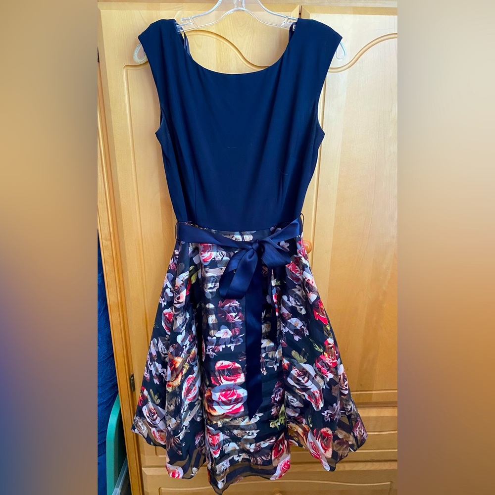 DressBarn navy/floral dress
